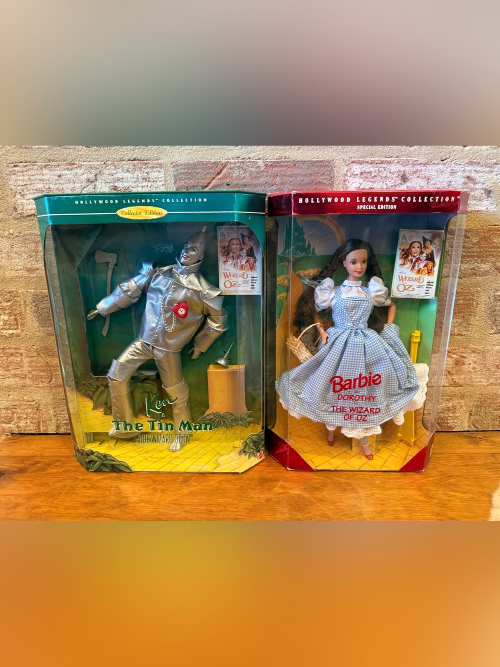 Barbie and Ken Mattel Hollywood Legends Collector Edition Wizard of Oz dolls